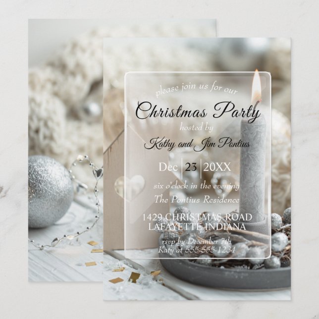 Christmas dinner/party invitation (Front/Back)