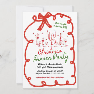 Christmas Dinner Party Invitation