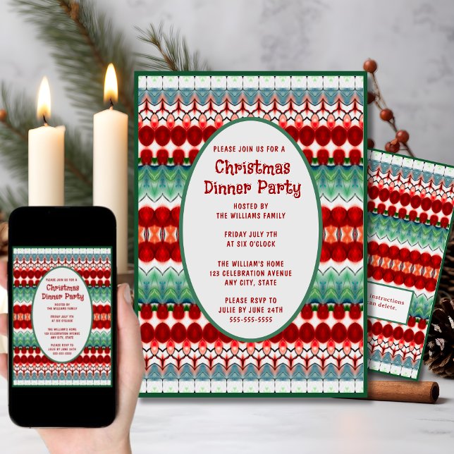 Christmas Dinner Party Invitation Holiday Soiree (Creator Uploaded)
