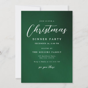 Christmas Dinner Party Invitation, Minimalist  Invitation