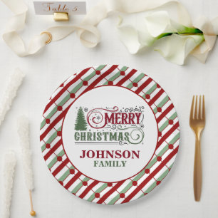 Christmas Dinner Party Paper Plates