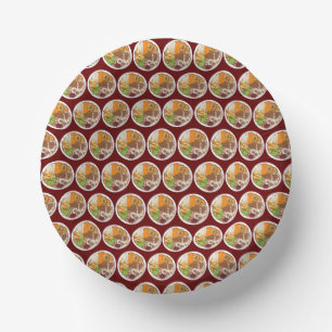 Christmas Dinner Party UK Festive British Food Paper Plate