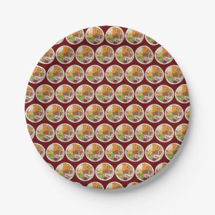 Christmas Dinner Party UK Festive British Food Paper Plate