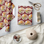 Christmas Dinner Party UK Festive British Food Wrapping Paper<br><div class="desc">Design features an original illustration of a traditional British Christmas roast dinner with all of the trimmings, including Yorkshire puddings, roast potatoes, sprouts, parsnips, carrots, pigs-in-blankets, turkey, gravy, and cranberries. Ideal for celebrating the festive period! Don't see what you're looking for? Need help with customisation? Contact Rebecca to have something...</div>