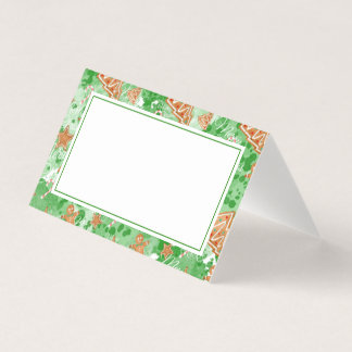 Christmas Dinner Place Card | Gingerbread & Pines