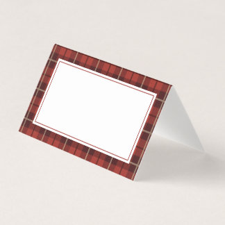 Christmas Dinner Place Card | Red Plaid