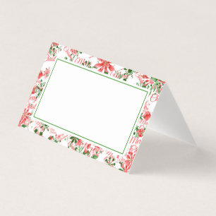 Christmas Dinner Place Card   Snowflakes