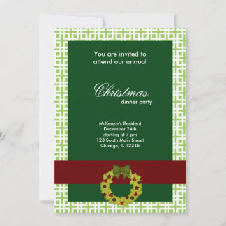 Christmas Dinner Squares Invitation