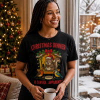 Christmas Dinner Squirrel Funny T-Shirt
