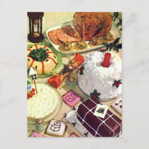 Christmas Dinner Table Photo Postcard