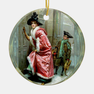 Christmas Dinner Victorian Ceramic Tree Decoration