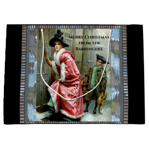 Christmas Dinner Victorian Large Gift Bag