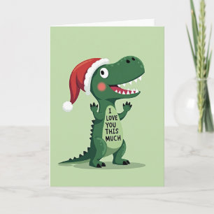 Christmas Dino I Love You Card