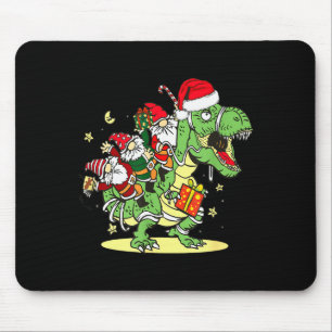 Christmas, Dino, Ugly Xmas, Trex Dinosaur, Gnome Mouse Mat