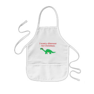 Christmas Dinosaur apron