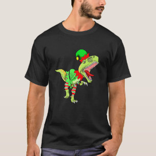 Christmas Dinosaur Elf Boys Kids Teens Xmas  Men T-Shirt