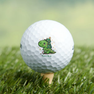 Christmas Dinosaur Light Party Funny Tree Rex  Golf Balls