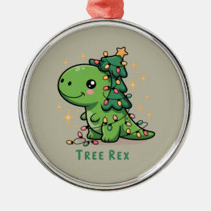Christmas Dinosaur Light Party Funny Tree Rex  Metal Tree Decoration