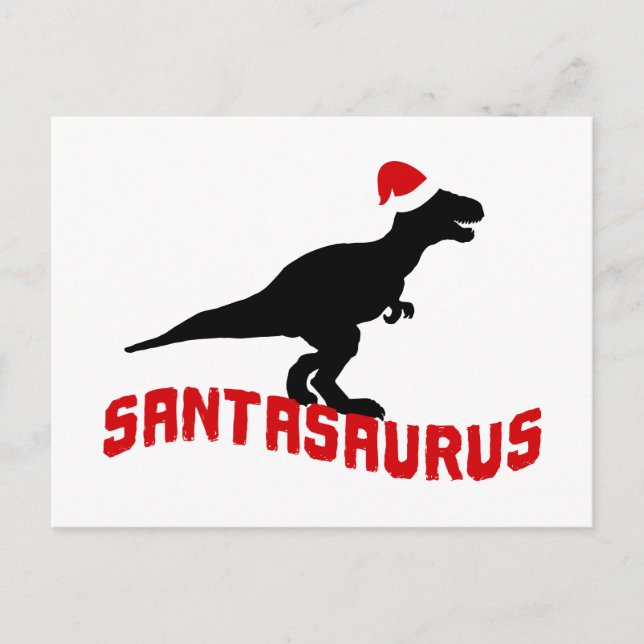 Christmas dinosaur prehistoric holiday postcard (Front)