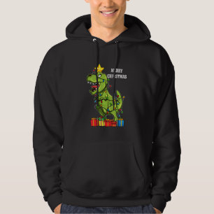 Christmas Dinosaur Rex Tree Rex Boys Girls Kids Xm Hoodie