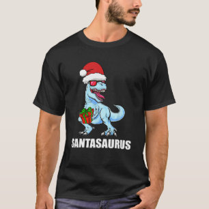 Christmas Dinosaur Santa Claus, Christmas Trex Paj T-Shirt