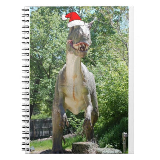 Christmas Dinosaur Santa Claus Notebook