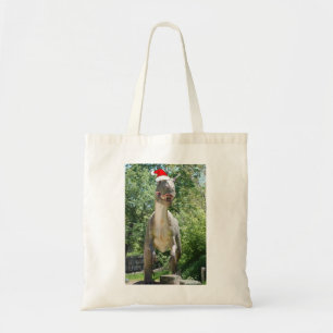 Christmas Dinosaur Santa Claus Tote Bag