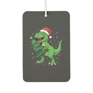 Christmas Dinosaur Santa T Rex Car Air Freshener