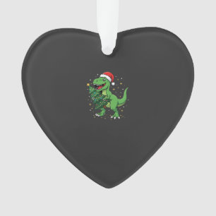 Christmas Dinosaur Santa T Rex Ornament