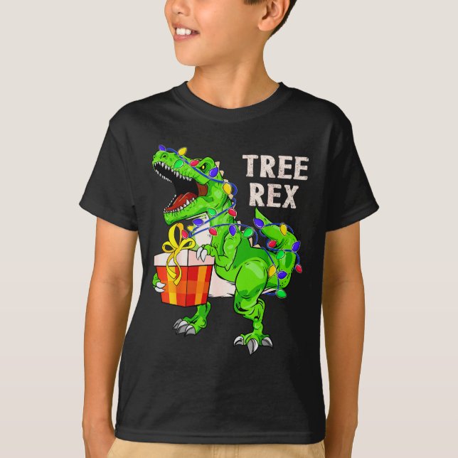 Christmas Dinosaur Shirt Tree Rex Pyjamas Xmas Men (Front)