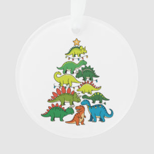 Christmas Dinosaur T Rex Tree Xmas Lights Festive Ornament