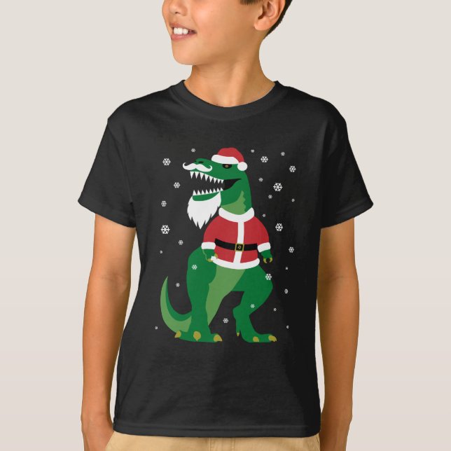 Christmas Dinosaur T-shirt (Front)