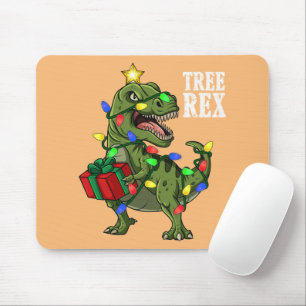 Christmas Dinosaur Tree Rex Boys Girls Kids Xmas Mouse Mat