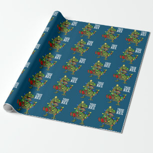 Christmas Dinosaur Tree Rex Boys Girls Kids Xmas Wrapping Paper