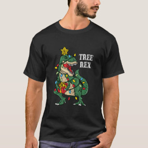 Christmas Dinosaur Tree Rex Funny Xmas Gifts For K T-Shirt