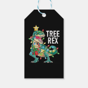 Christmas Dinosaur Tree Rex   Gift Tags
