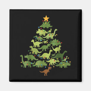 Christmas Dinosaur Tree Rex Pajamas Men Boys Kids  Magnet