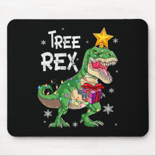 Christmas Dinosaur Tree Rex Pyjamas Men Boys Kids Mouse Mat