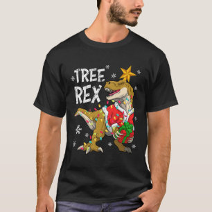 Christmas Dinosaur Tree Rex Pyjamas Men Boys Kids  T-Shirt