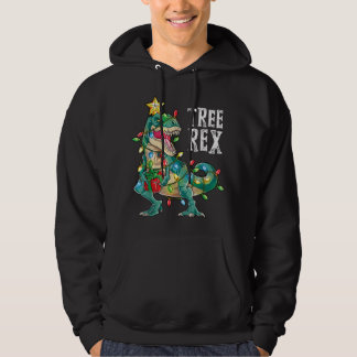 Christmas Dinosaur Tree Rex Pyjamas Men Boys Xmas Hoodie
