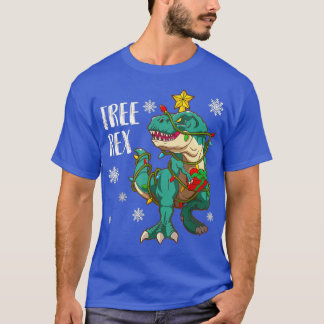 Christmas Dinosaur Tree Rex Pyjamas Men Boys Xmas  T-Shirt