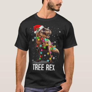 Christmas Dinosaur Tree Rex Pyjamas Men Boys Xmas  T-Shirt
