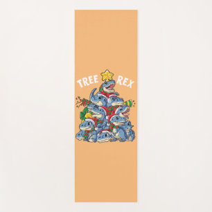 Christmas Dinosaur Tree Rex Pyjamas Men Boys Xmas Yoga Mat