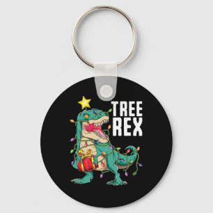 Christmas Dinosaur Tree Rex Trex Pyjamas Men Boys  Key Ring
