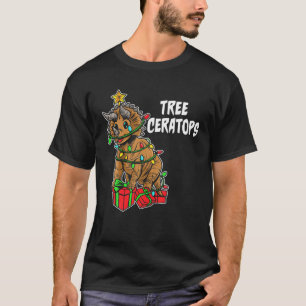 Christmas Dinosaur Triceratops Xmas Decoration Tre T-Shirt