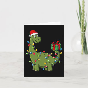 Christmas Dinosaur With Lights Fun Boys Kids Xmas Card
