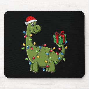 Christmas Dinosaur With Lights Fun Boys Kids Xmas  Mouse Mat