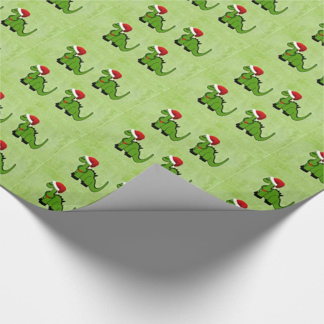 Christmas Dinosaur Wrapping Paper (Corner)