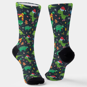 Christmas Dinosaurs Socks