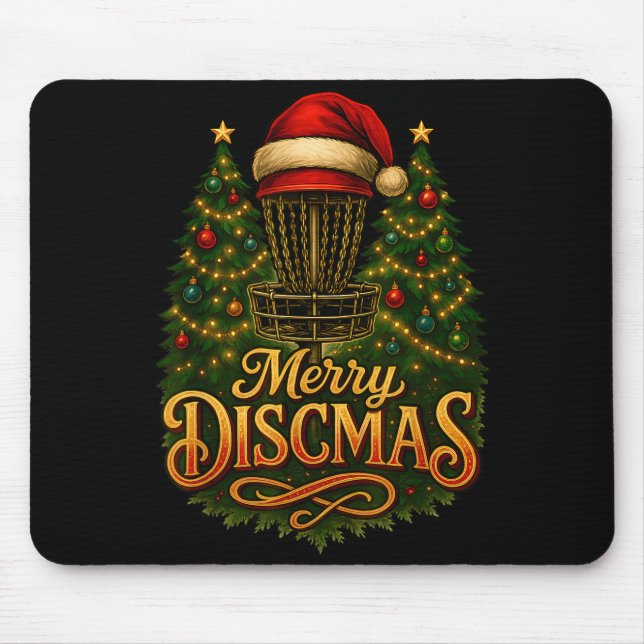 Christmas Disc Golf Merry Discmas  Mouse Mat (Front)